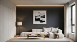 Statement wall with subtle contrast in a modern room