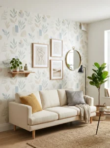 Peel and stick wallpaper for rental apartment decor
