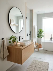 Minimal bathroom decor with simple styling
