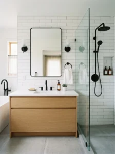 Minimal bathroom fixtures with modern style
