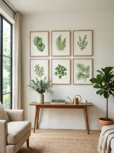 Botanical prints adding freshness to wall decor