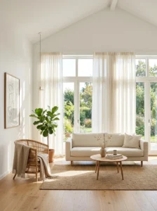 Natural light enhancing minimalist interior