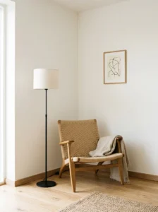 Minimal corner balancing eclectic apartment