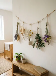 Dried flower wall decoration