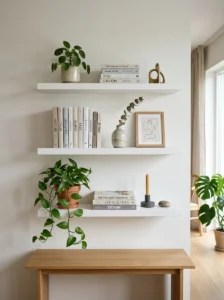 Floating shelves for storage and decor