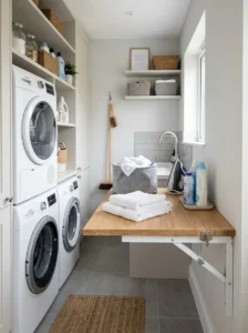 Fold down table small utility room