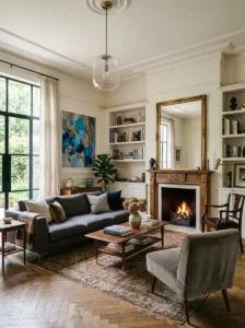 Blend of old and new decor styles