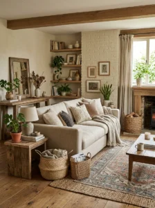 Mixed textures adding depth to apartment decor