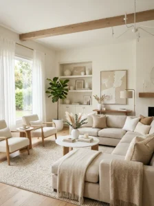 Neutral color palette across home interior