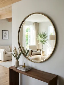 Mirror used as stylish wall decor