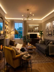 Lighting zones living room