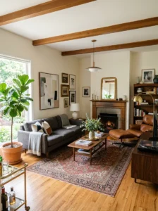 Modern and classic mix living room