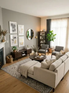 Color coordinated living room