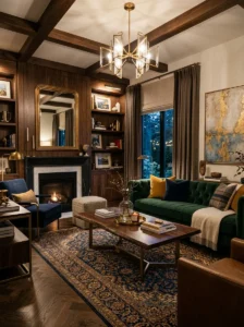 Mixed textures luxury living room