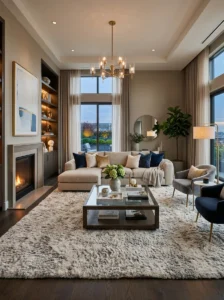 Large rug luxury living room