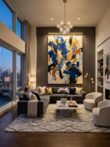 Wall art luxury living room