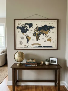 Map wall art decoration