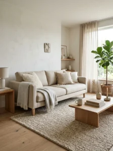 Subtle textures adding depth to minimalist interior