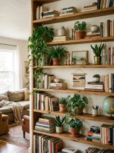 Open shelves displaying personality in home