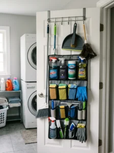 Over the door storage utility room