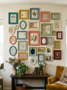 Old frames reused as DIY wall decor