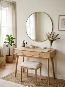 Scandinavian style vanity with minimal design
