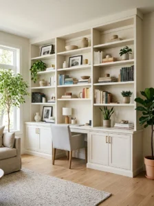 Built-in storage for clean home look