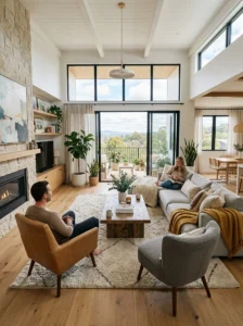 Comfortable living room layout