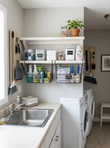 Under shelf storage utility room