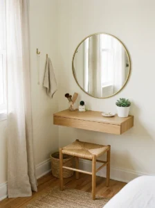 Corner vanity designed for small spaces