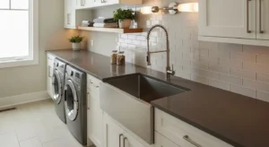 Utility sink functional laundry room