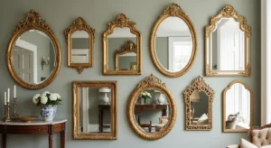 Vintage mirror wall decor