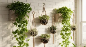 Hanging plants wall decor