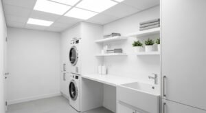 Laundry room with improved bright lighting