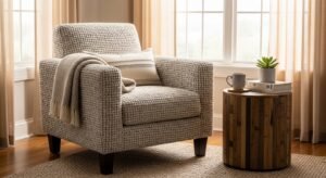 Mix of vintage and modern furniture in a stylish room