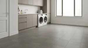 Utility room durable flooring