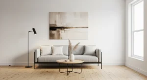 Minimal decor setup with few intentional items, clean surfaces, modern look
