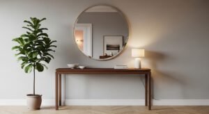 Welcoming entryway with simple decor styling