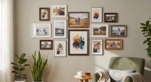 Personal photo gallery wall decor