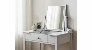 Compact vintage vanity perfect for small spaces