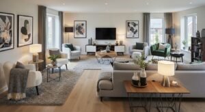 Furniture layout designed for better flow and functionality