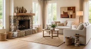 Natural material interior decor