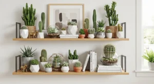 Succulent decor living room