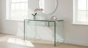 Vanity with wall-mounted lighting for better illumination