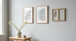 Wood frame wall decor