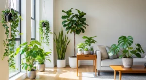 Indoor plants adding freshness to home