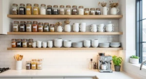 Kitchen open storage decor