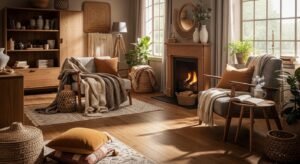 Wooden elements adding natural warmth to interior