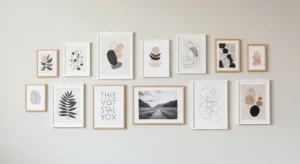 Minimal gallery wall with budget-friendly decor