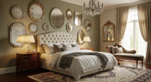 Vintage mirror wall decor bedroom